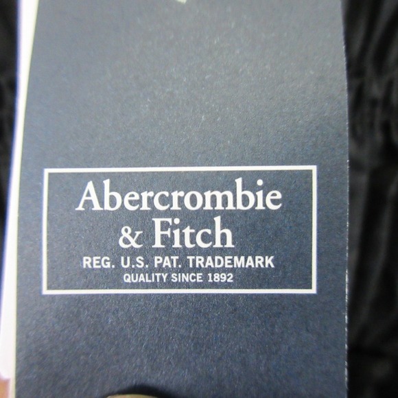 Abercrombie Fitch Mini Dress XS Black NEW Puff Sleeve Smocked Babydoll Chic 266 - Picture 2 of 15